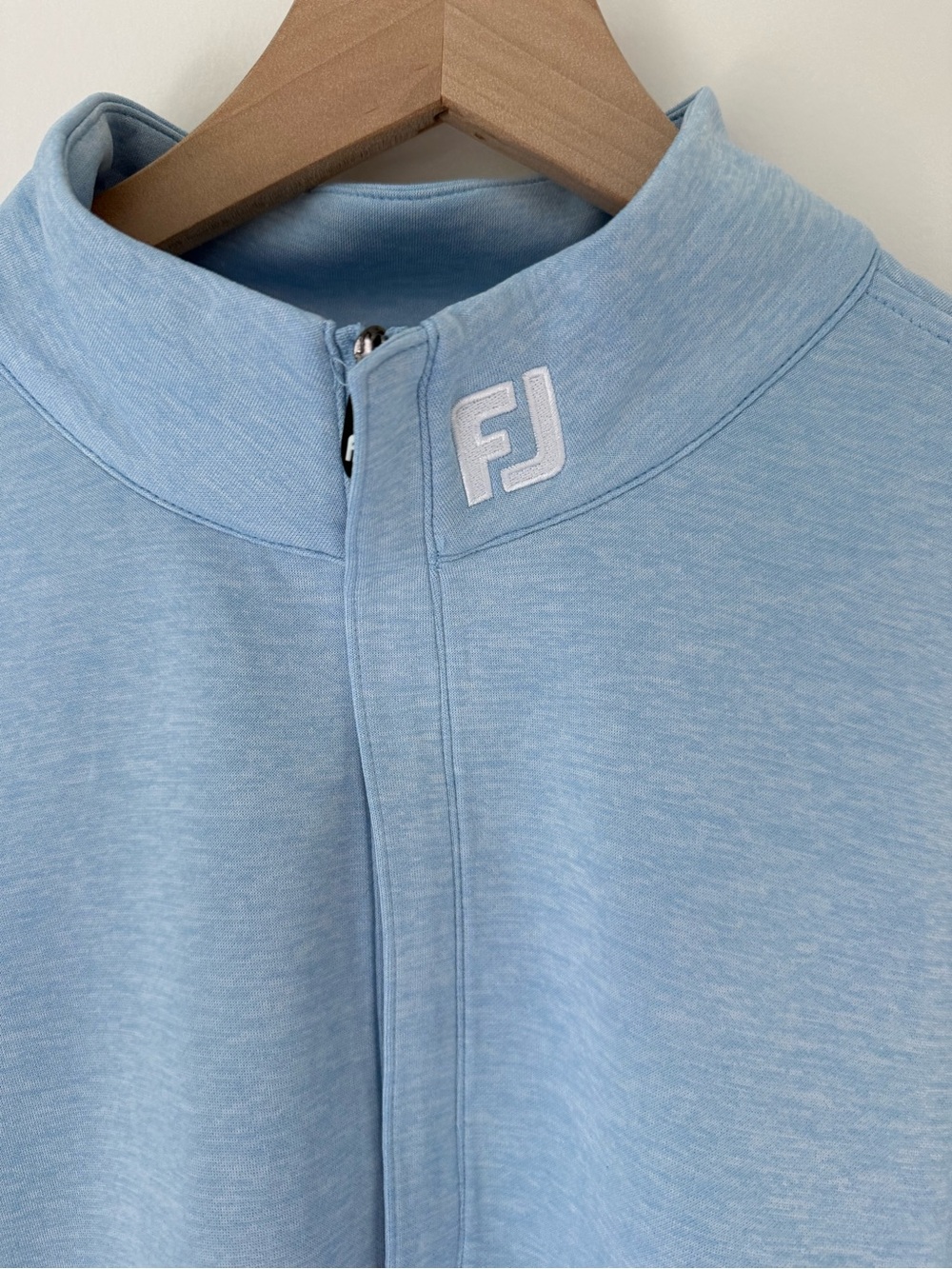 Light Blue FootJoy Men's Quarter-Zip Golf Vest NEW WITH TAGS - Picture 6 of 7